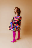 Vibrant Multicolor Faux Fur Coat