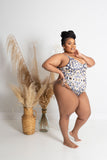 Wild Leopard Plus Size Ruched Cheeky One-Piece