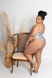 Wild Leopard Plus Size Ruched Cheeky One-Piece