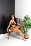 Noir Vegan Leather Bikini Top